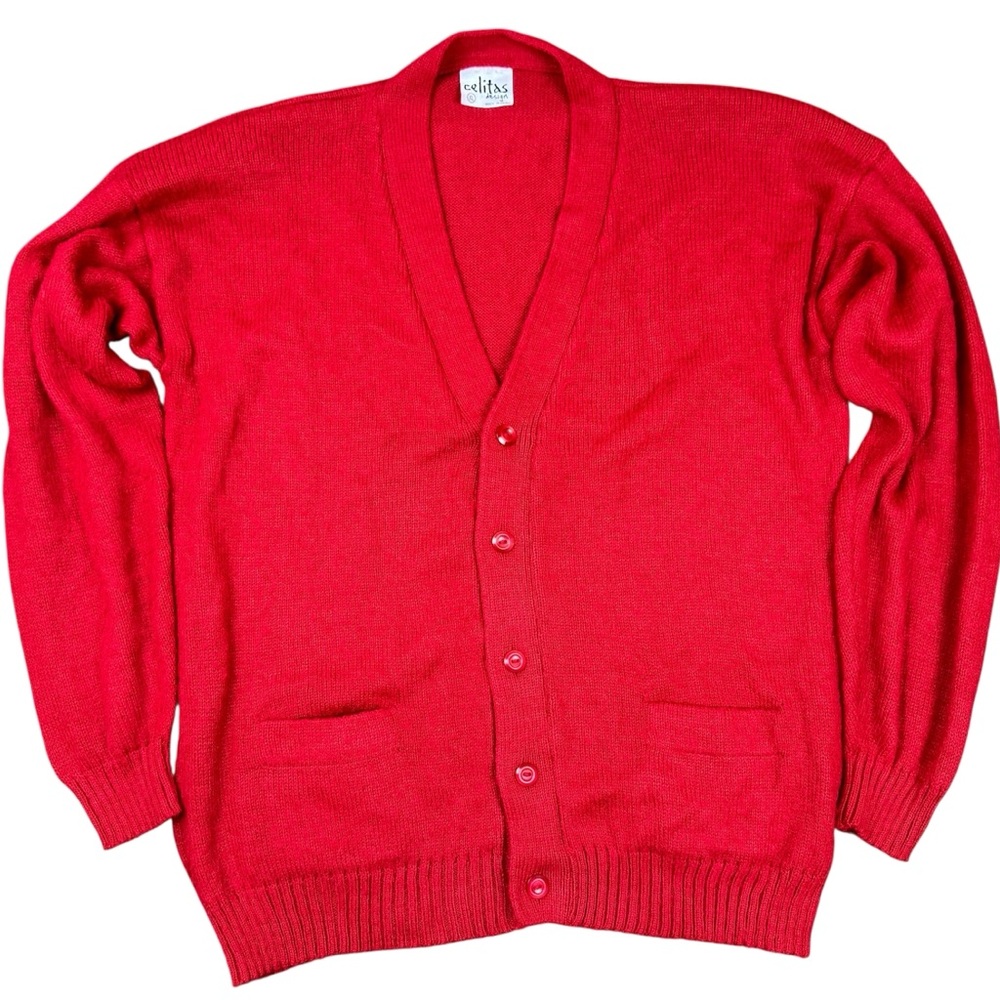 Stylish Red Cardigan by Celitas Design